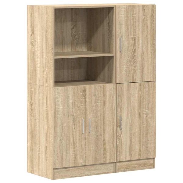 vidaXL 2-tlg. K&uuml;chenschrank-Set Sonoma-Eiche Holzwerkstoff