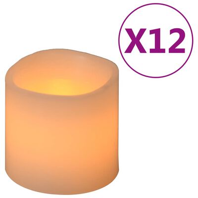 vidaXL Elektrische LED-Kerzen 12 Stk. Warmweiß
