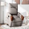 vidaXL Elektrischer Massagesessel mit Aufstehhilfe Taupe Stoff