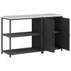 vidaXL Aufbewahrungsset f&uuml;r die K&uuml;che mit Regal mit T&uuml;r 2 pcs Schwarz