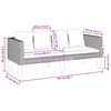 vidaXL 2-Sitzer-Gartensofa mit Auflagen Poly Rattan Beige