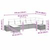 vidaXL Gartensofa-set mit Kissen 7 pcs Beige Poly-Rattan