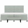 vidaXL Boxspringbett mit Matratze Hellgrau 200 x 200 cm Samt