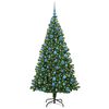 vidaXL Umgedrehter Kunst Weihnachtsbaum mit Kugelset Gr&uuml;n 180 cm PVC