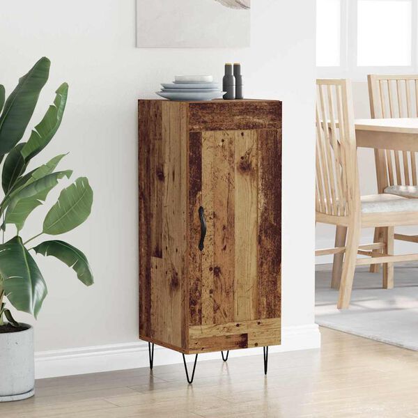 vidaXL Sideboard Altholz 34,5 x 34 x 90 cm Verbundholz und Eisen