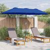 vidaXL Garten-Sonnenschirm Azurblau 370 x 197 x 239 cm
