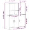vidaXL 2-tlg. K&uuml;chenschrank-Set Grau Sonoma Holzwerkstoff