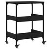 vidaXL K&uuml;chenwagen Schwarz 60x41x80,5 cm Holzwerkstoff