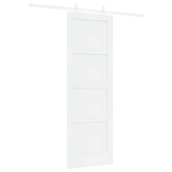 vidaXL Schiebet&uuml;r Wei&szlig; 73,5 x 211 cm Massives Kiefernholz
