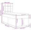 vidaXL Boxspringbett mit Matratze Blau 100x200 cm Samt