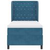 vidaXL Boxspringbett mit Matratze Dunkelblau 200 x 100 cm Polyester