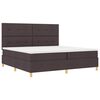 vidaXL Boxspringbett mit Matratze Dunkelbraun 200 x 200 cm Stoff