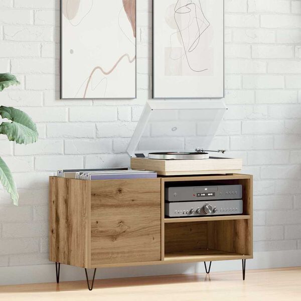 vidaXL Plattenschrank Artisan-Eiche 84,5x38x48 cm Holzwerkstoff