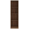 vidaXL B&uuml;cherregal 4 F&auml;cher Braun Eichen-Optik 40x24x143 cm