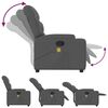 vidaXL Massage-Relaxsessel, Stoff, Dunkelgrau