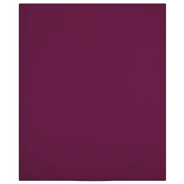 vidaXL Spannbettlaken 2 Stk. Jersey Bordeauxrot 90x200 cm Baumwolle