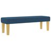 vidaXL Boxspringbett mit Matratze mit Kopfteil Blau 200 x 200 cm Stoff