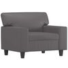 vidaXL Sessel Grau 60 cm Kunstleder