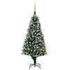 vidaXL K&uuml;nstlicher Weihnachtsbaum mit LEDs Kugeln Zapfen 180 cm