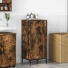 vidaXL Badezimmerschrank mit T&uuml;r Ger&auml;ucherte Eiche 39,5 x 36 x 88 cm