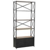 vidaXL B&uuml;cherregal Massivholz Tanne und Stahl 80x32,5x180 cm