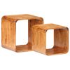 vidaXL Beistelltische 2 Stk. Massivholz mit Honigfarbenem Finish