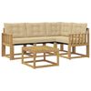 vidaXL Outdoor-Sofagarnitur 5 Stk. Wei&szlig; und Beige