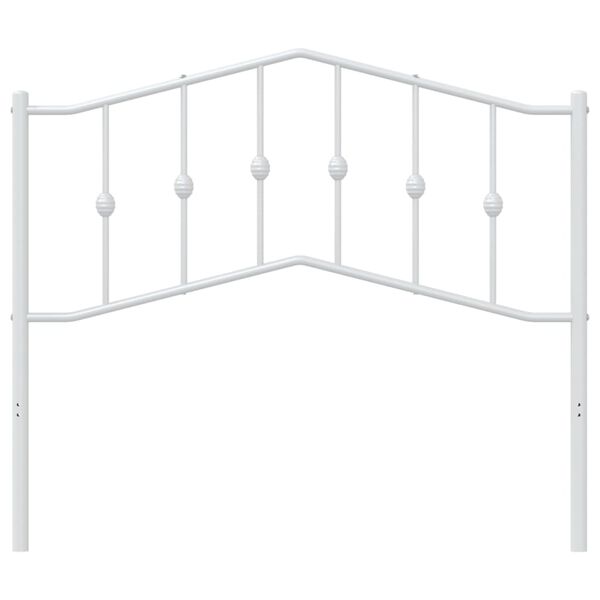 vidaXL Ersatz-Kopfteil Metall Wei&szlig; 107 cm