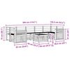 vidaXL Sofagarnituren 8 pcs Natur Massivholz Akazie