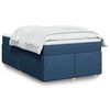 vidaXL Boxspringbett mit Matratze Blau 120x190 cm Stoff
