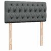 vidaXL Boxspringbett mit Matratze Dunkelgrau 90x190 cm Stoff
