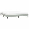 vidaXL Bettgestell ohne Matratze Hellgrau 200x220 cm Samt