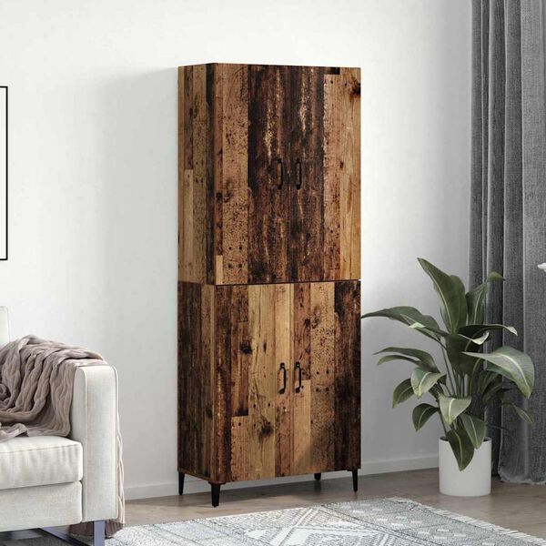 vidaXL Highboard 2 pcs Altholz Holzwerkstoff