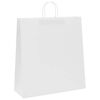 vidaXL Papiertragetaschen 50 Stk. mit Henkeln Wei&szlig; 45x17x48 cm