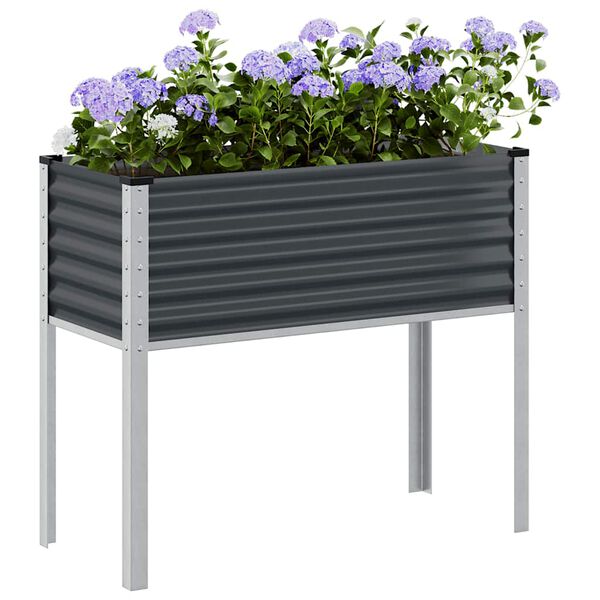 vidaXL Garten-Pflanzgef&auml;&szlig; Anthrazit 100 x 45 x 90 cm Stahl