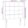 vidaXL LED Kopfteil Dunkelgrau 83x16x118/128 cm Stoff