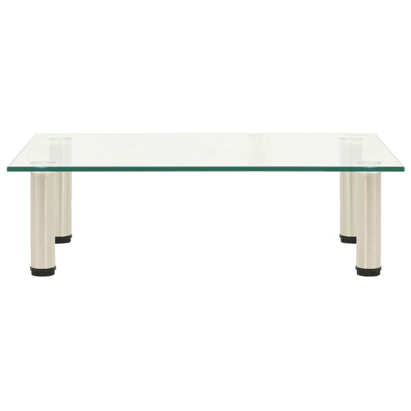 vidaXL TV-Tisch 60x35x17 cm Transparentes Hartglas