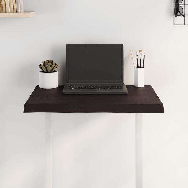 vidaXL Tischplatte 60x40x(2-4) cm Massivholz Behandelt Baumkante