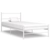 vidaXL Bettgestell Wei&szlig; Metall 100 &times; 200 cm