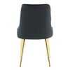 Venture Home Esszimmerst&uuml;hle 2 Stk. Velvet Deluxe Samt Schwarz Messing