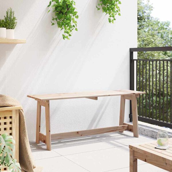 vidaXL Bank Outdoor Natur 119 x 47 x 35 cm Massives Kiefernholz