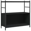 vidaXL B&uuml;cherregal Schwarz 80x30x78,5 cm Holzwerkstoff und Eisen