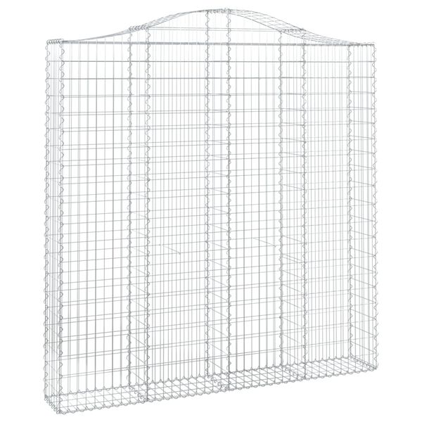 vidaXL Gabionen mit Hochbogen 9 Stk. 200x30x200/220cm Verzinktes Eisen