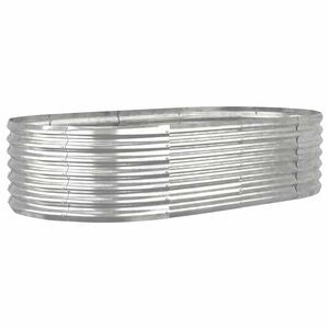 vidaXL Hochbeet Verzinkter Stahl 152x80x36 cm Silbern