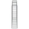 vidaXL Gabionen mit Hochbogen 5 Stk. 200x30x120/140cm Verzinktes Eisen