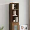vidaXL Wandschrank Braun Eichen-Optik 34,5x32,5x90 cm Holzwerkstoff