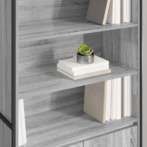 vidaXL Hohe Schr&auml;nke 2 pcs Graues Sonoma 79 x 36 x 200 cm