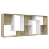 vidaXL B&uuml;cherregal Wei&szlig; und Sonoma-Eiche 67x24x161 cm Holzwerkstoff