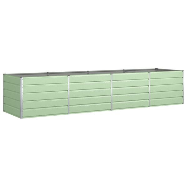 vidaXL Pflanzk&uuml;bel Pastellgr&uuml;n 385 x 100 x 75 cm Verzinkter Stahl