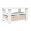vidaXL Couchtisch Wei&szlig; 77 x 55 x 42 cm Holzwerkstoff